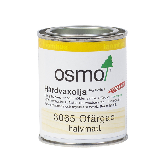 HÅRDVAXOLJA 3065 OSMO ORIGINALET HALVMATT 0,125L | Beijerbygg Byggmaterial